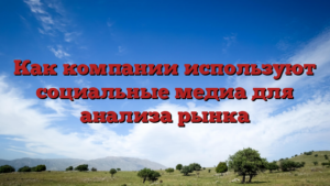 Как компании используют социальные медиа для анализа рынка
