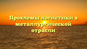 Проблемы логистики в металлургической отрасли
