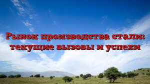 Рынок производства стали: текущие вызовы и успехи