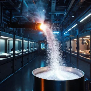 Фото по теме: Производство металлических порошков методом плазменной атомизации для 3D-принтеров.