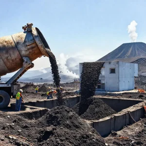 Фото по теме: Использование вулканического пепла в строительных смесях.